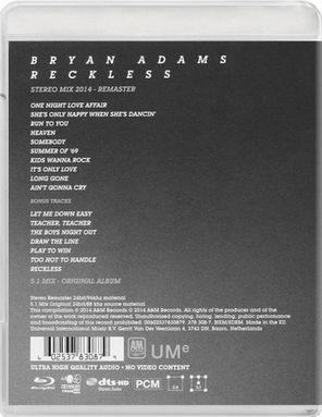 Bryan Adams / Reckless (Blu-ray Audio)