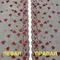 Вышивка на сетке сердечки (правая) 22 см