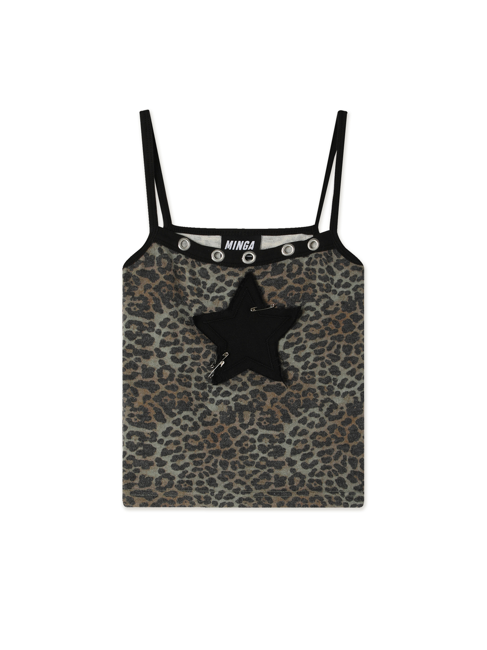 Топ Nancy Leopard Print Bow Cami