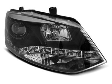 Передие фары VW Polo 6R drl black