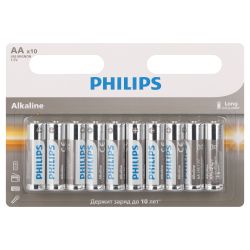 Батарейки Philips LR6A10B/51 АА алкалиновые 1,5v 10 шт. LR6-10BL Entry | Батарейки Щелочные (Алкалиновые)