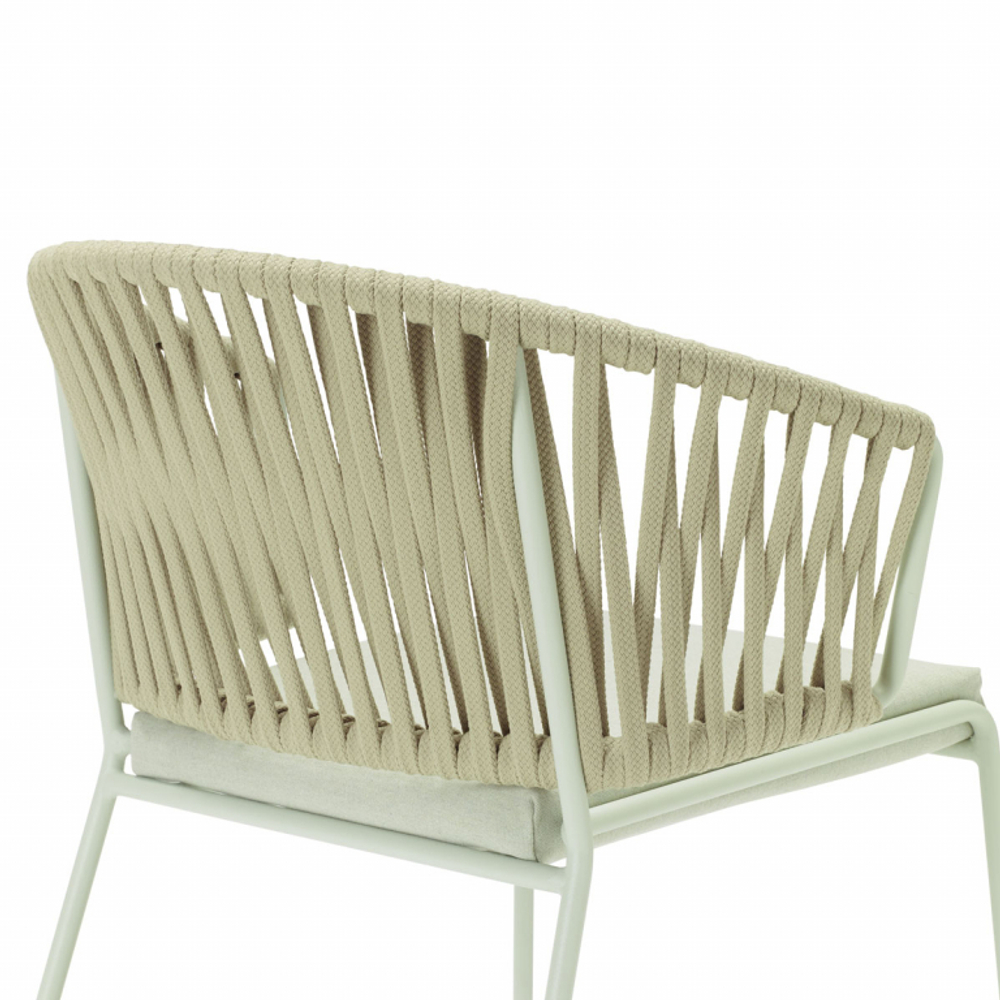 Кресло плетеное Scab Design Lisa Filo Nest, зеленый шалфей, песочный, зеленый