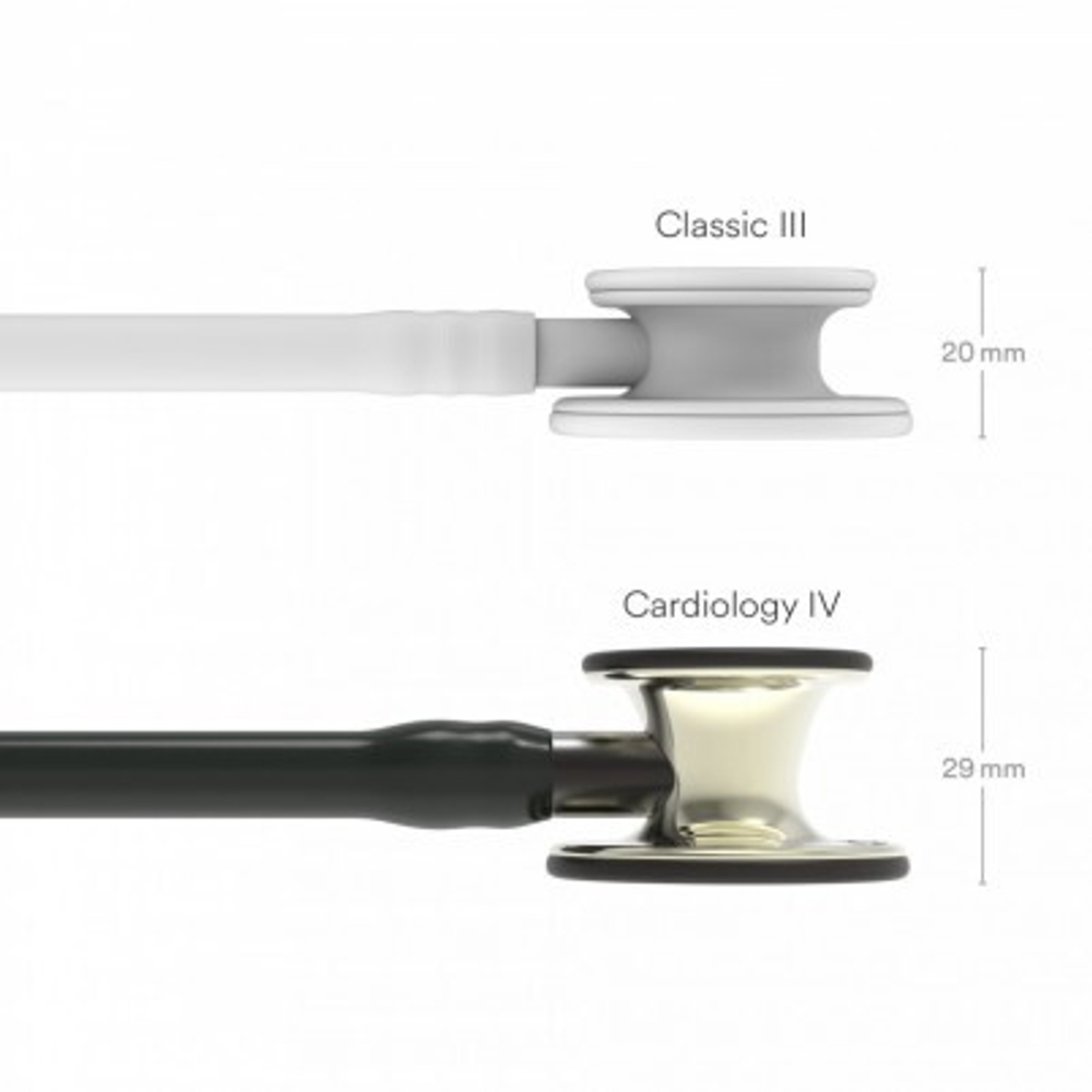 Стетоскоп Littmann Cardiology IV, черный, акустическая головка цвета шампанское (6179)