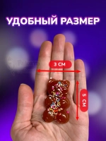 Антистресс Таба сквиш имбирные мишки 2 шт новогодний липкий
