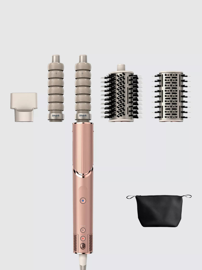 Набор для укладки и сушки волос 4 в 1 Shark FlexStyle Limited Edition Air Styler & Hair Dryer Gift Set - Pearl Pink