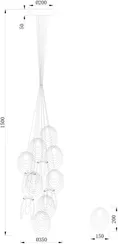 Подвесной светильник Aura 2183/02/12P Stilfort