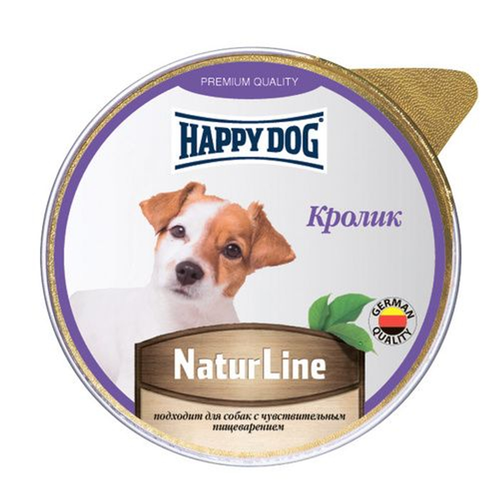 Паштет Happy Dog Хеппи Дог для собак мелких пород кролик 125 г