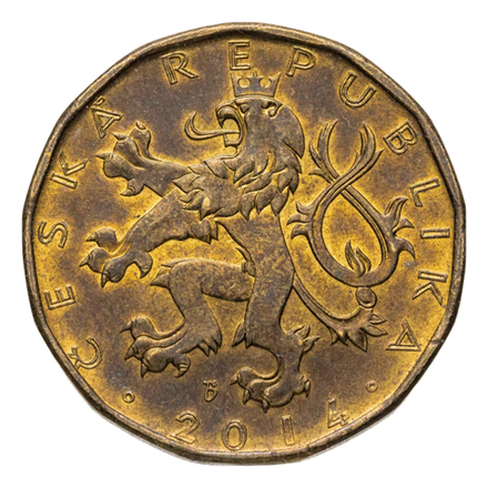 Монета 20 крон (korun), Чехия 2014 г.