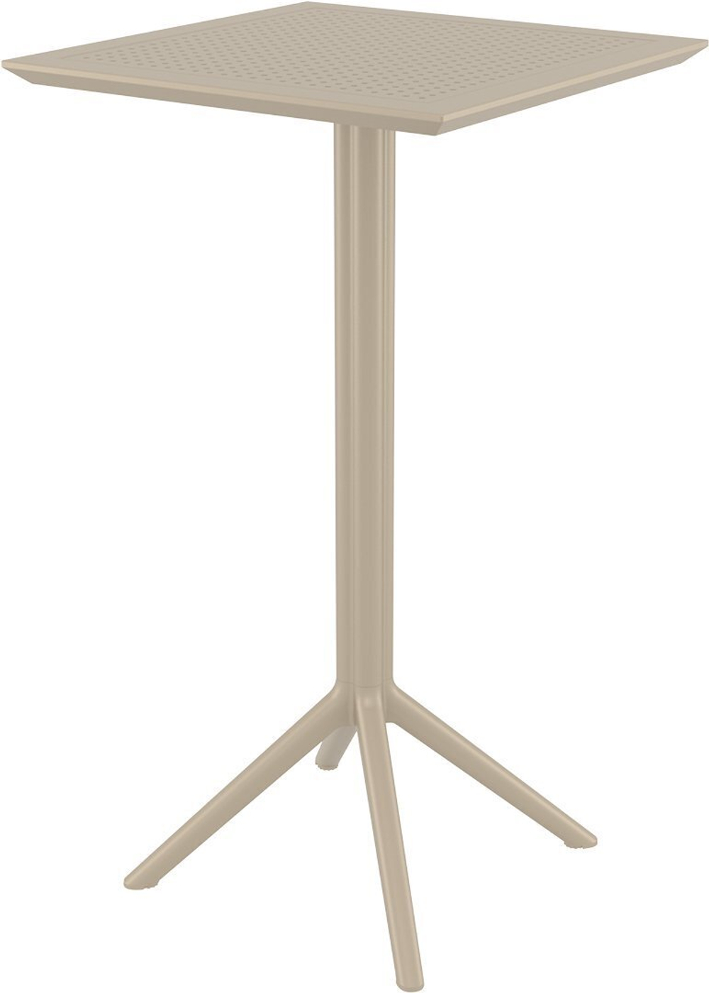 Стол пластиковый барный складной Siesta Contract Sky Folding Bar Table 60, бежевый