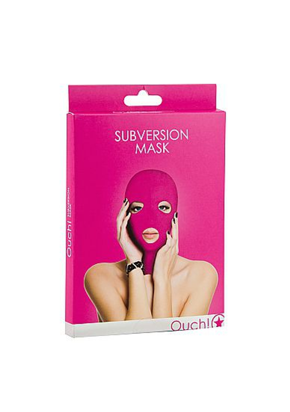 Розовая маска на лицо с вырезами Subversion (Цвет: розовый)