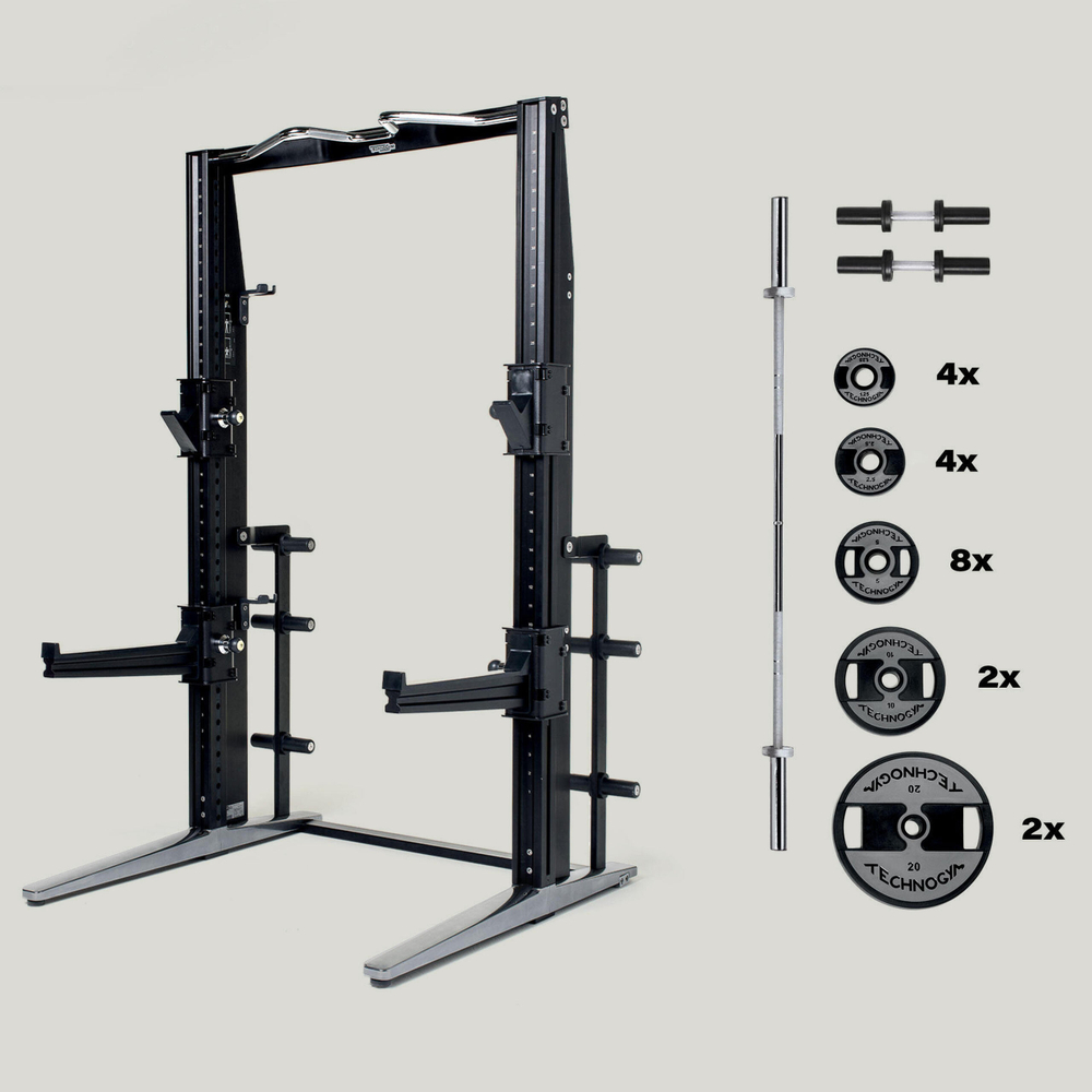 Дизайнерская силовая стойка Technogym RACK PERSONAL: - Kit Barbell and Dumbbells 115. Chrome