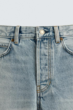ZARA ДЖИНСЫ STRAIGHT FIT REGULAR, ГОЛУБОЙ