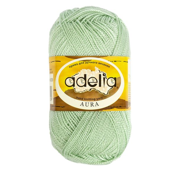 Пряжа Adelia Aura / уп.10 мот. по 50г, 250м, 009 св. зеленый