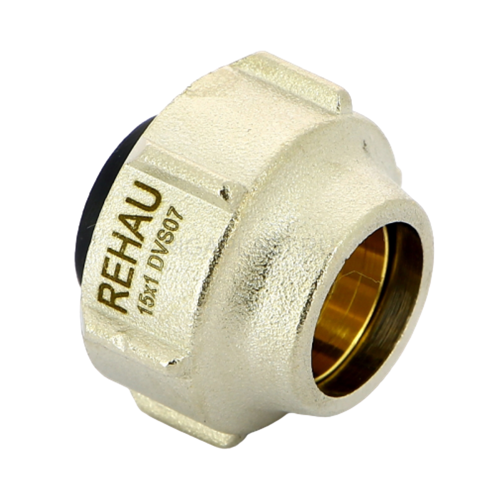 Соединение резьбозажимное для металлической трубки Rehau (Рехау евроконус) G 3/4 -15 (никел латунь)