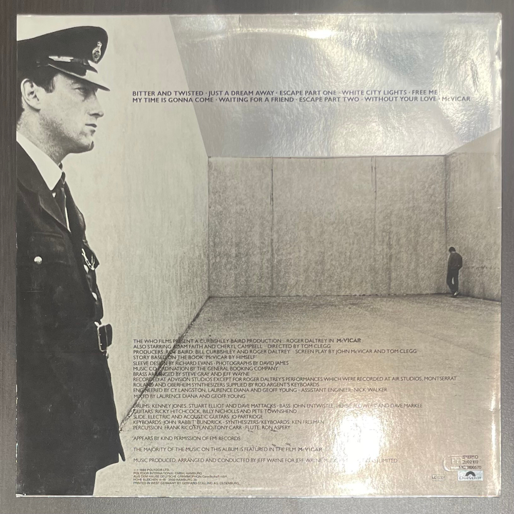 Виниловая пластинка Roger Daltrey ‎– McVicar LP