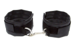 Чёрные полиуретановые наручники с карабином Beginners Wrist Restraints (Цвет: черный)