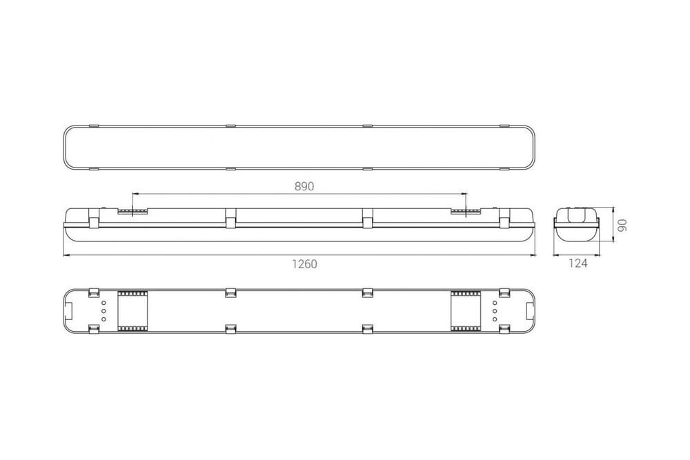 Светильник LED Diora LPO/LSP 19/2800 opal 2800лм 19Вт 5000K IP65 0.9PF