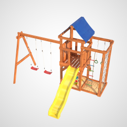 Детская площадка Fun Land с сеткой стенкой и качелями