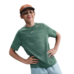 Футболка для мальчика теннисная Nike Boys Multi Dri-FIT Short-Sleeve - fir/clay green/white