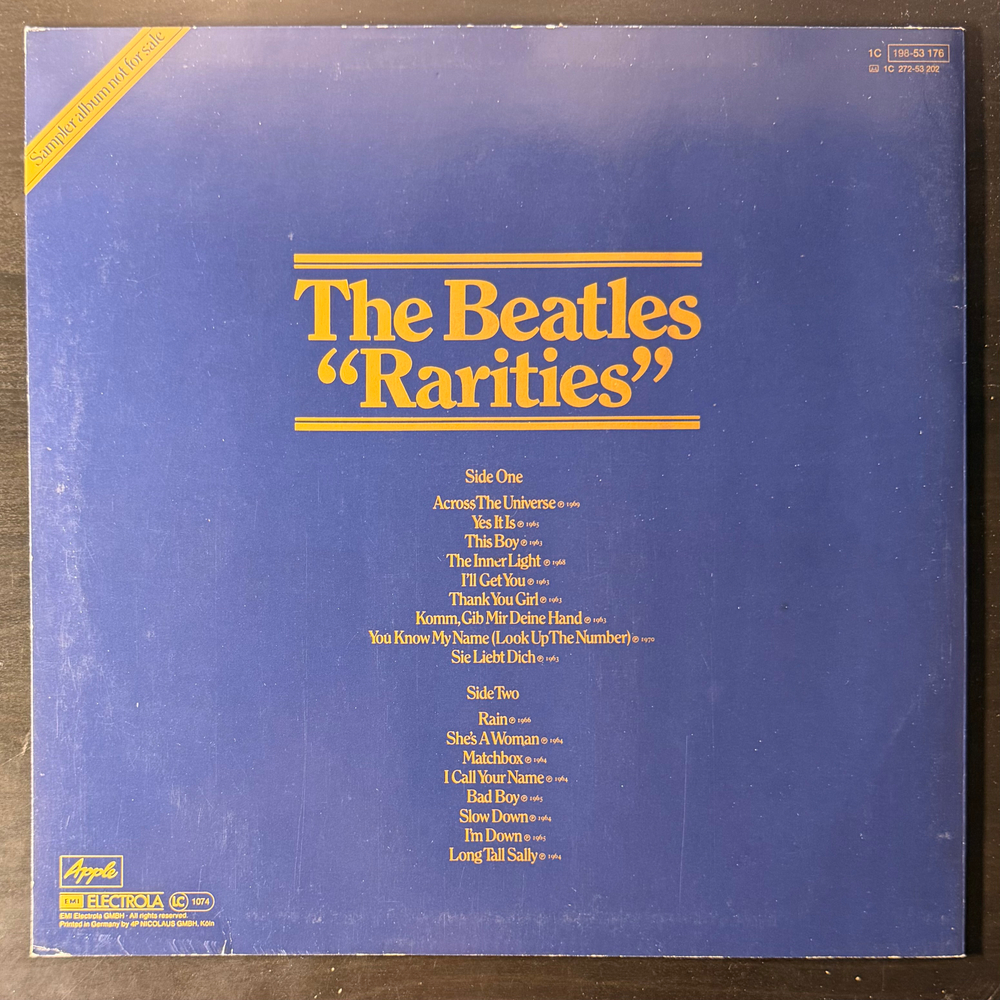 The Beatles ‎– Rarities (Германия 1978г.)