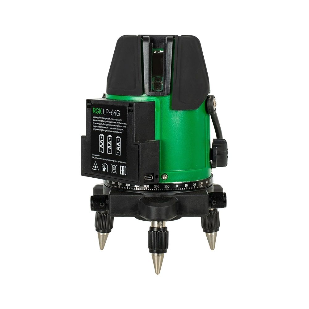 Лазерный уровень RGK LP-64G с зеленым лучом, RGK