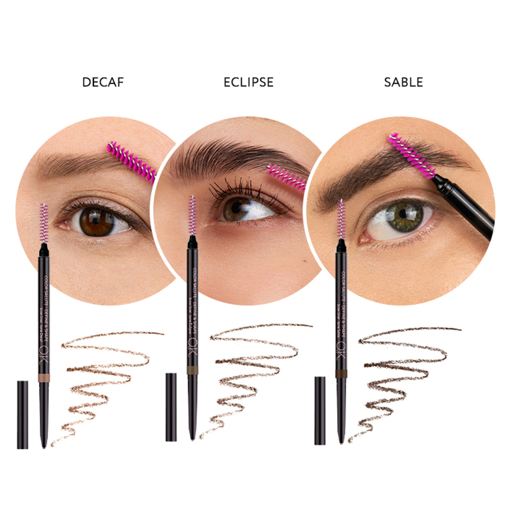 Карандаш для бровей OK BEAUTY СOLOR SALUTE DEFINE & SHAPE