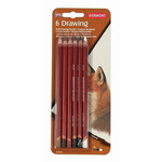 "Derwent Drawing" - художественные цветные карандаши 6 штук. Товар уцененный