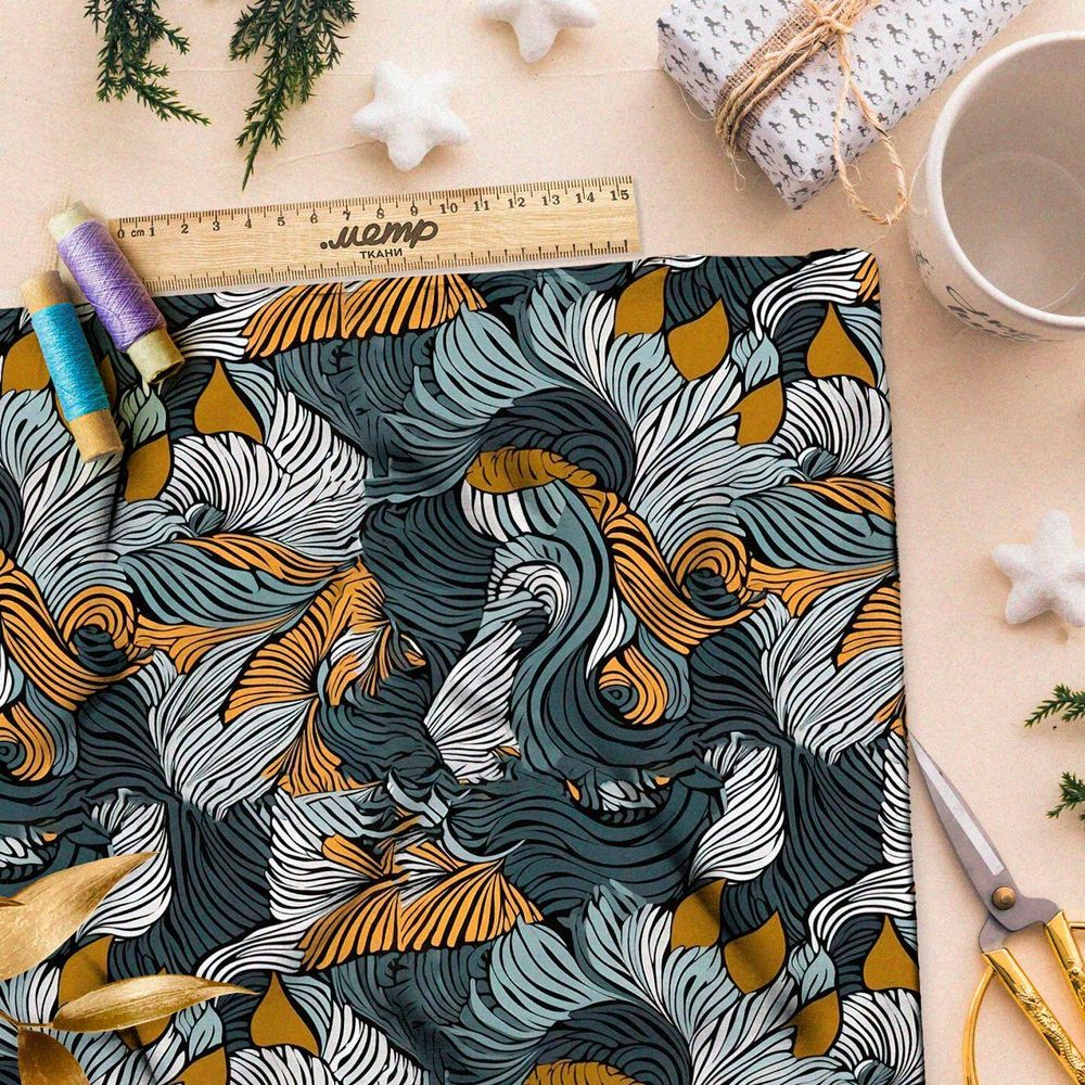 Ткань премиум габардин чудеса вдохновенья