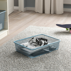 IKEA TROFAST  (ИКЕА ТРОФАСТ)  -  Ящик проволочный - серо-синий 42x30x10 см