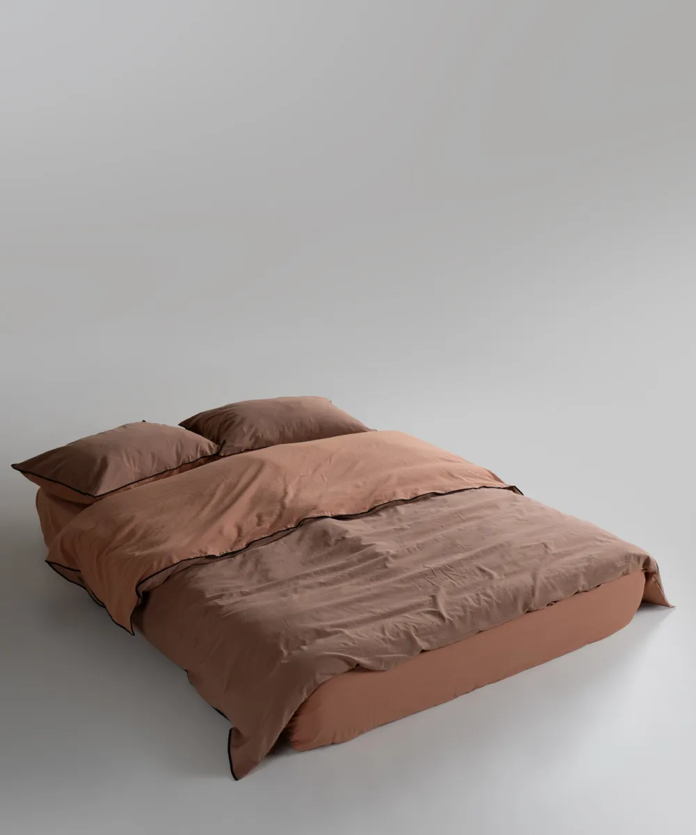 Lımasso КПБ 4 пр. Stonewashed Essualte Commencer-Wood Smoke пододеяльник 200*220, простынь 240*260, наволочки 50*70 2шт — фото 13