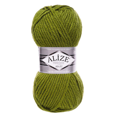 Пряжа Alize (Ализе) Superlana Maxi / уп.5 мот. по 100 г, 100 м, 620 оливковый