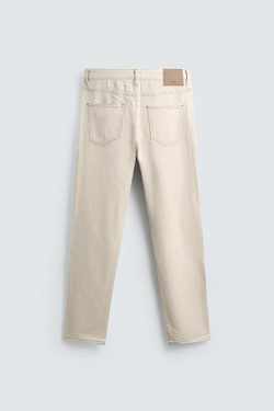 ZARA ДЖИНСЫ SLIM TAPERED FIT, ЭКРЮ