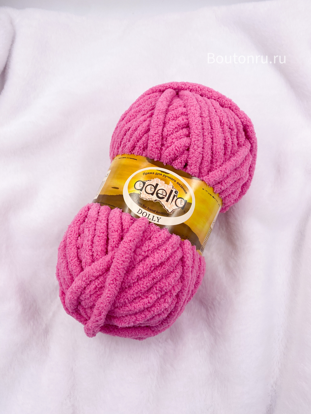 Пряжа ADELIA "ДОЛЛИ" / "DOLLY" 100% полиэстер 100 г 40 м ± 3 м №25 яр. розовый