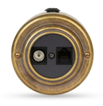 Розетка информационная RJ45+TV (CAT.5E), черная, Бронза VINTAGE-BRASS 40405-1