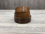 Ременная заготовка Крокодил цв. Оливковый / Crocco Oliva Brown, толщ. 3,2 мм+