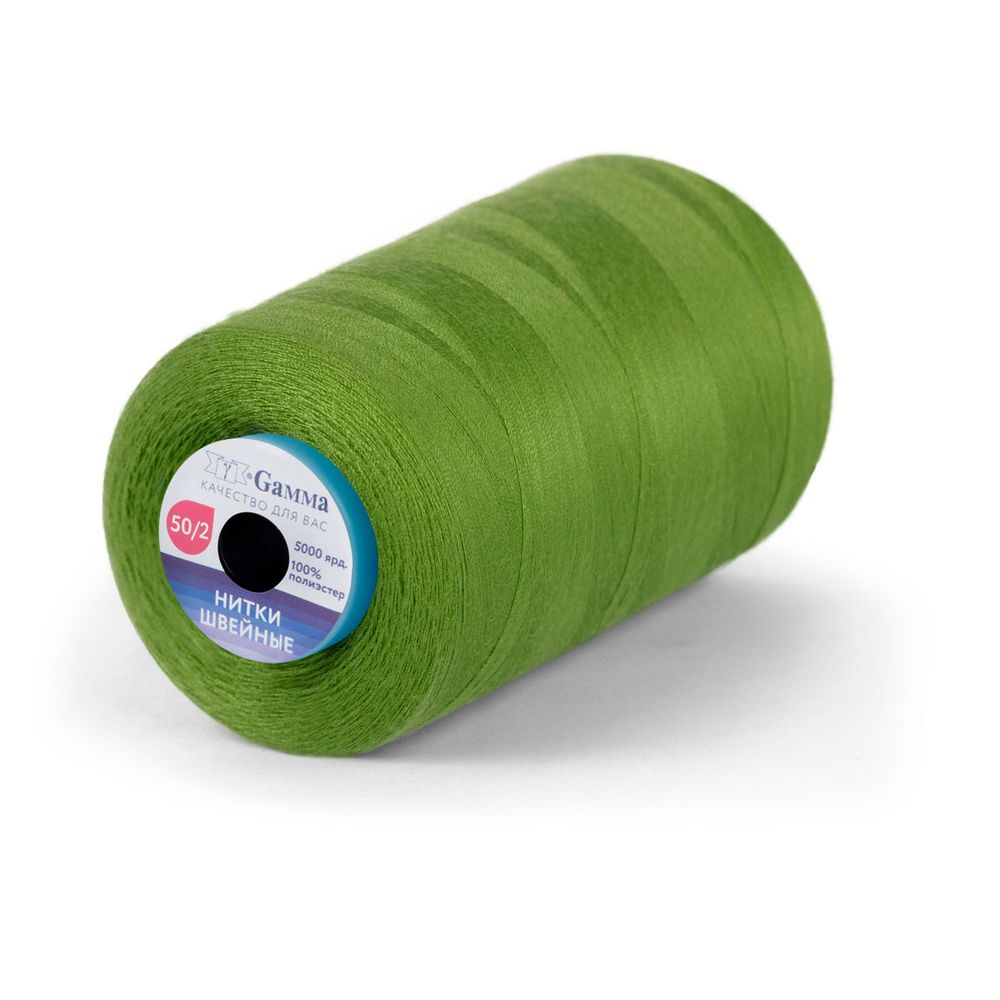 Нитки универсальные Gamma 50/2, 4570 м (5000 ярд) / 1 кат., 205 зеленый