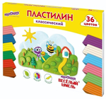 Пластилин классический 36 цветов 720г со стеком "ВЕСЁЛЫЙ ШМЕЛЬ" (ЮНЛАНДИЯ)