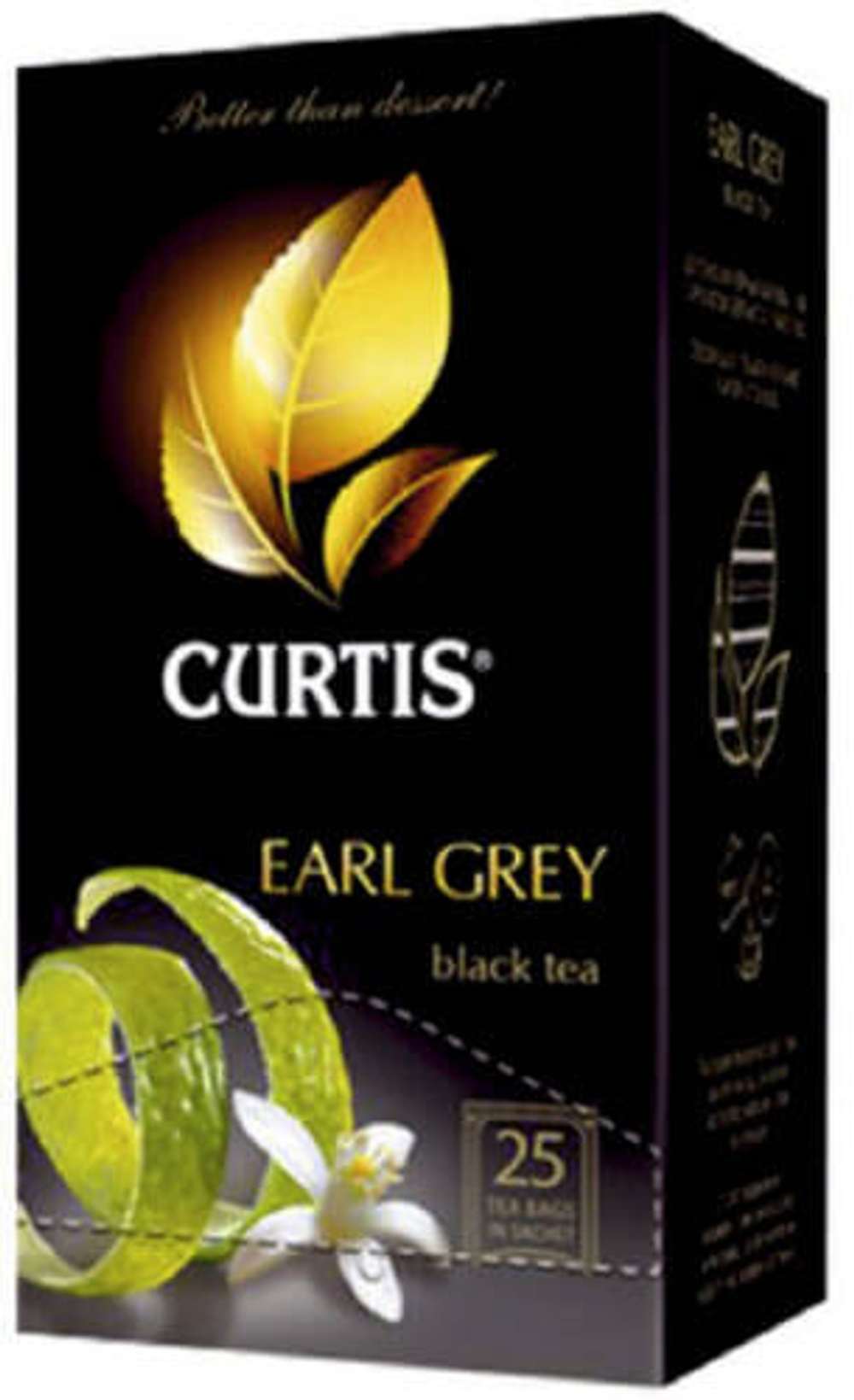 Чай черный Curtis Earl Grey 25 пакетов.