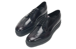 PRADA Casual Leather Shoes Men"s Low top Black/Umber
