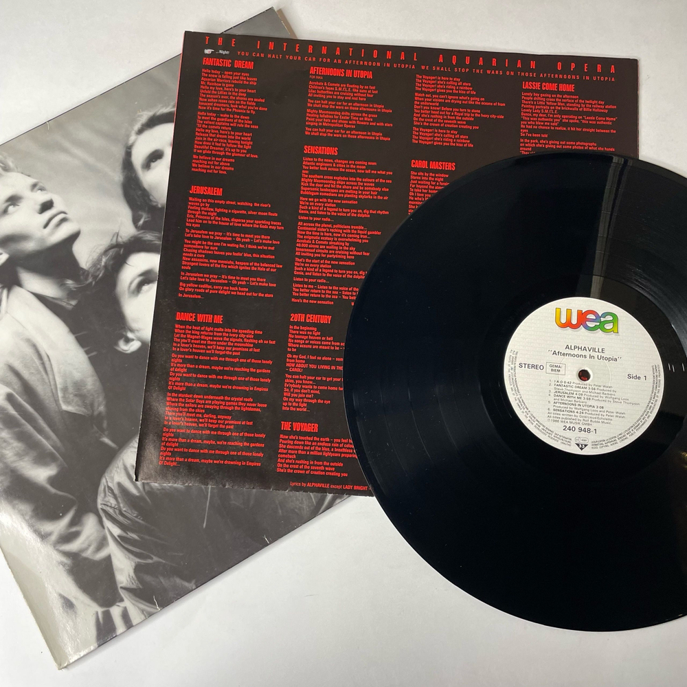 Винтажная виниловая пластинка LP Alphaville Afternoons In Utopia (Германия 1986)