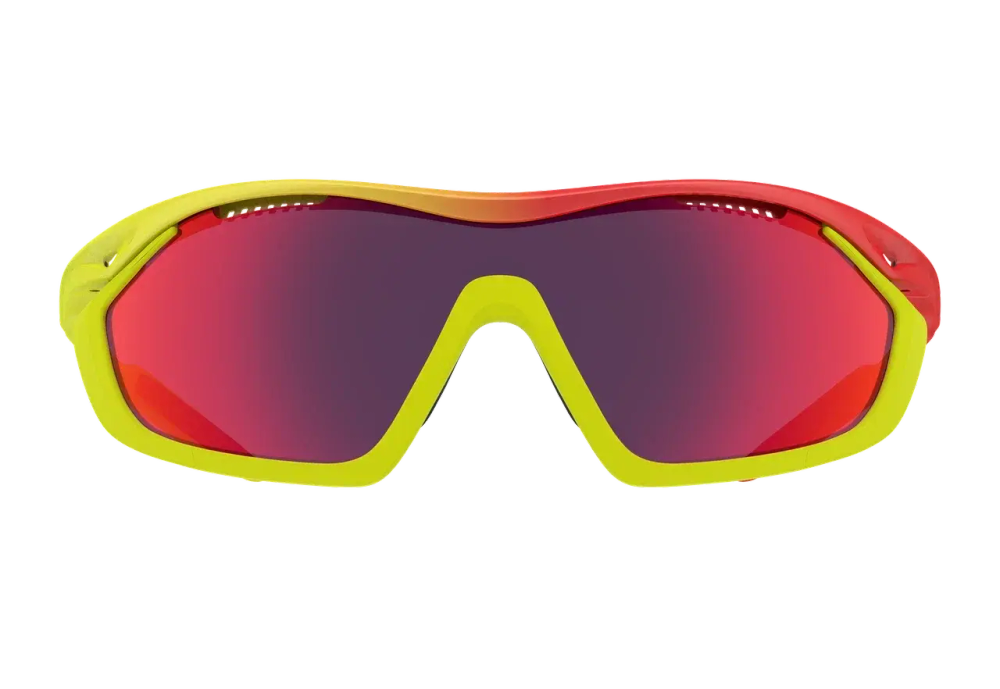 Спортивные очки 720armour Analog Pro / Matte Neon Yellow Green / Matte Neon Red Orange / Matte Neon Lime Green Gasket / Smoke Full Red Ti Lens