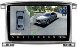 Магнитола для Toyota Land Cruiser 100, Lexus LX470 2002-2007 (экран климата снизу) - Teyes CC3-2K-360 на Android 10, Быстрая, 2K QLED, CarPlay, 4G SIM-слот, 4 камеры в комплекте
