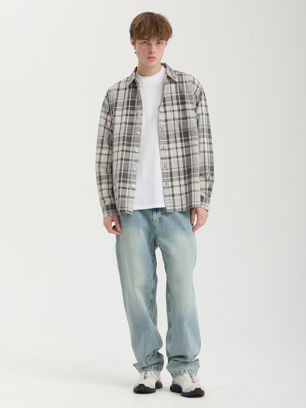 Мужская Рубашка Washed Check