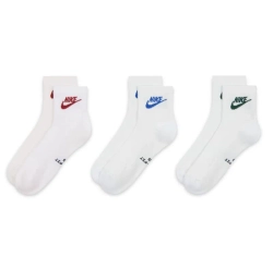 Теннисные носки Nike Everyday Elevated Ankle 3P - white/multicolor