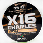 Плетёнка X 16 AMAGU CHARLES 100 м. 0,12 мм  (Шестнадцати жильная )