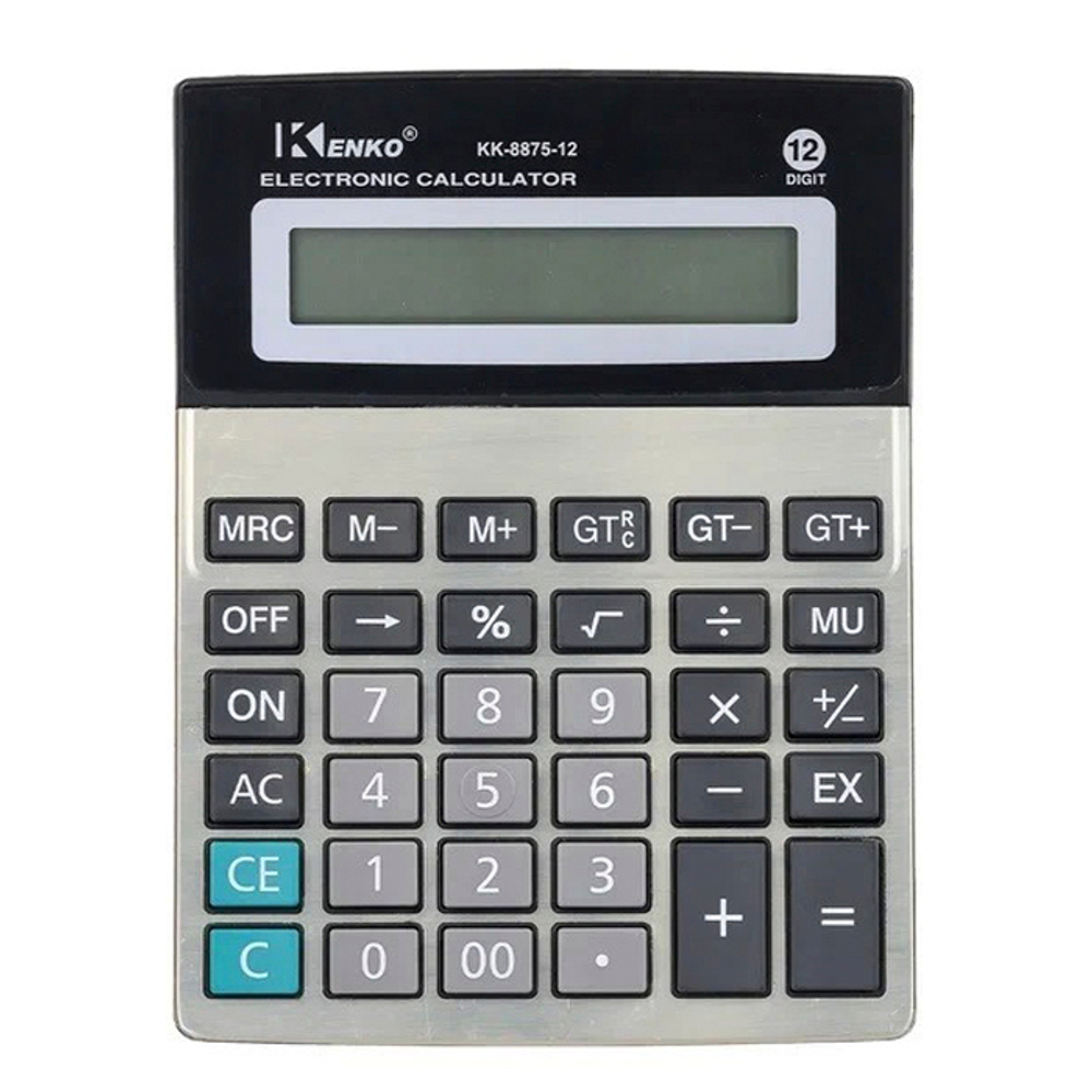 Калькулятор настольный Kenko 12 Bit, LCD, 18.5*14.1*3.2 см, серый