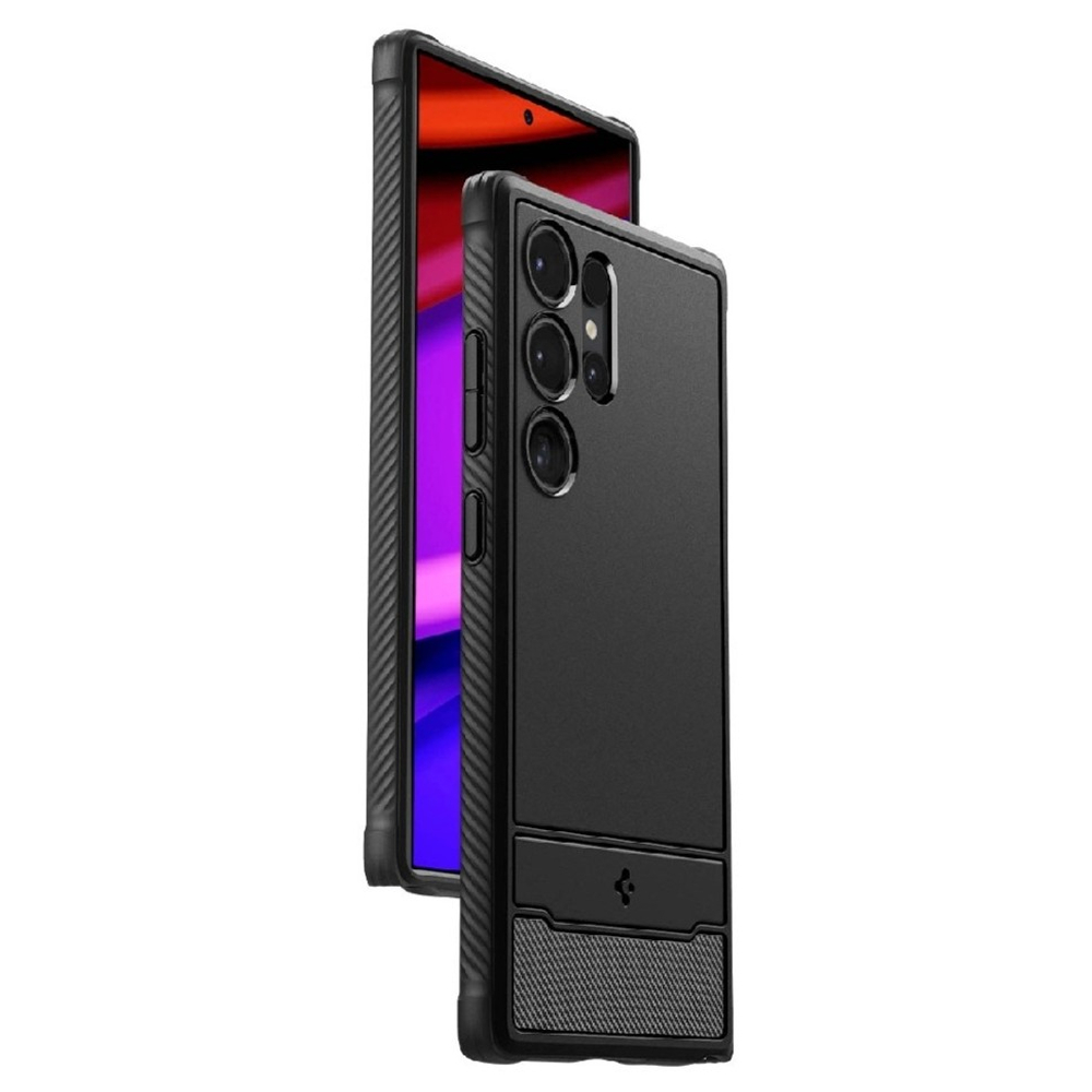 Накладка для Samsung S24 Ultra Spigen Rugged Armor (ACS07286) матовый черный
