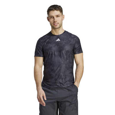 Мужское теннисное поло adidas Paris Freelift T-Shirt Men - Dark Grey, Black