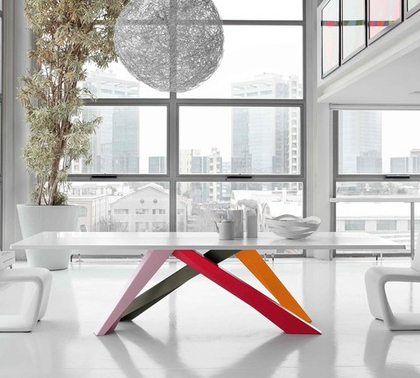 дизайнерский стол BONALDO BIG TABLE  GLASS ( by Steel Arts)