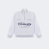 Cвитшот UNIFORM Half-zip Heavy Athletic, серый меланж